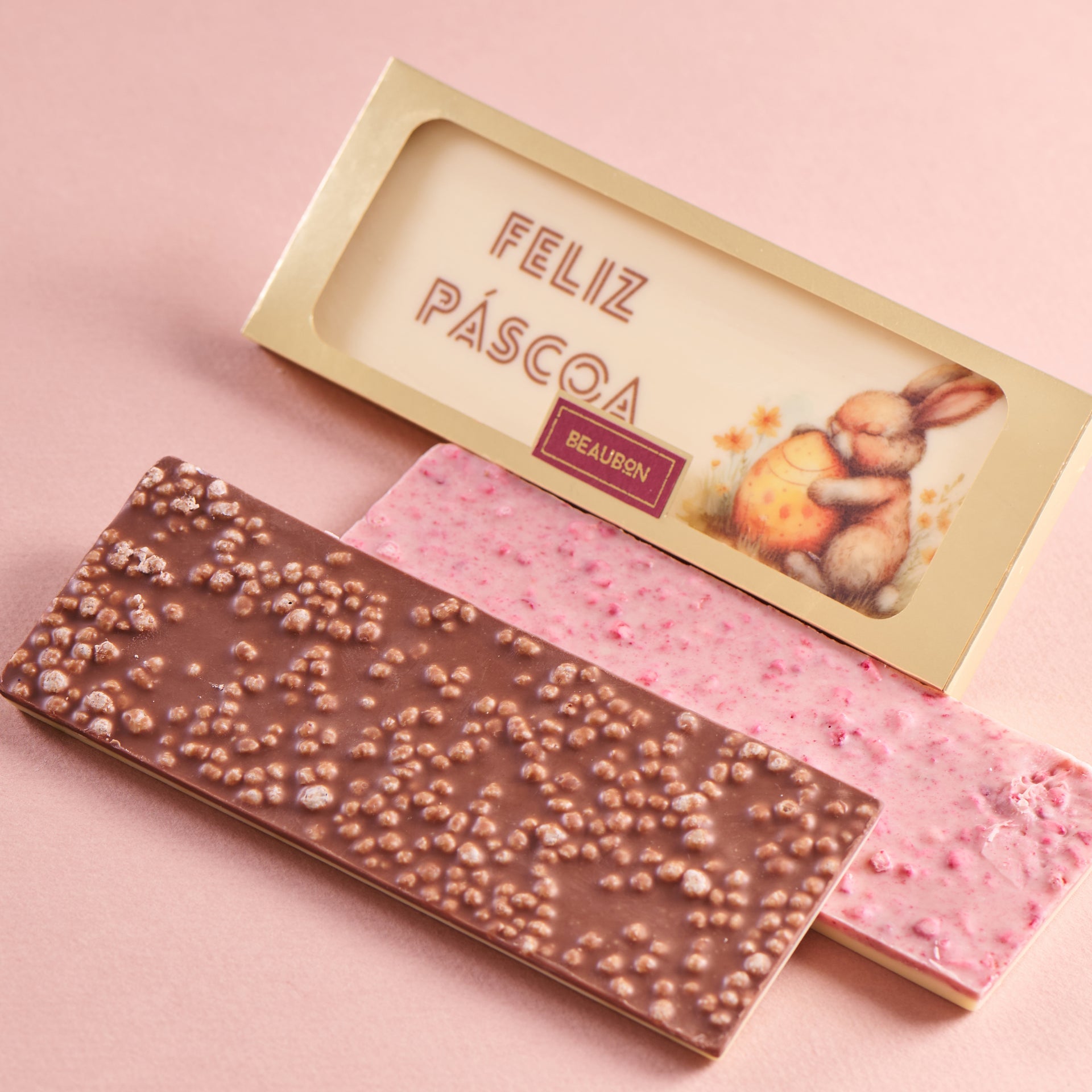 BARRA DE CHOCOLATE BRANCO COM FRAMBOESA - EDIÇÃO PÁSCOA