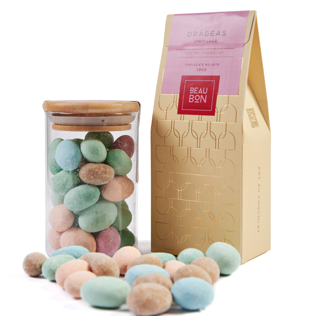Drágeas de Amêndoas com Cholate Gold e Speculoos 185g