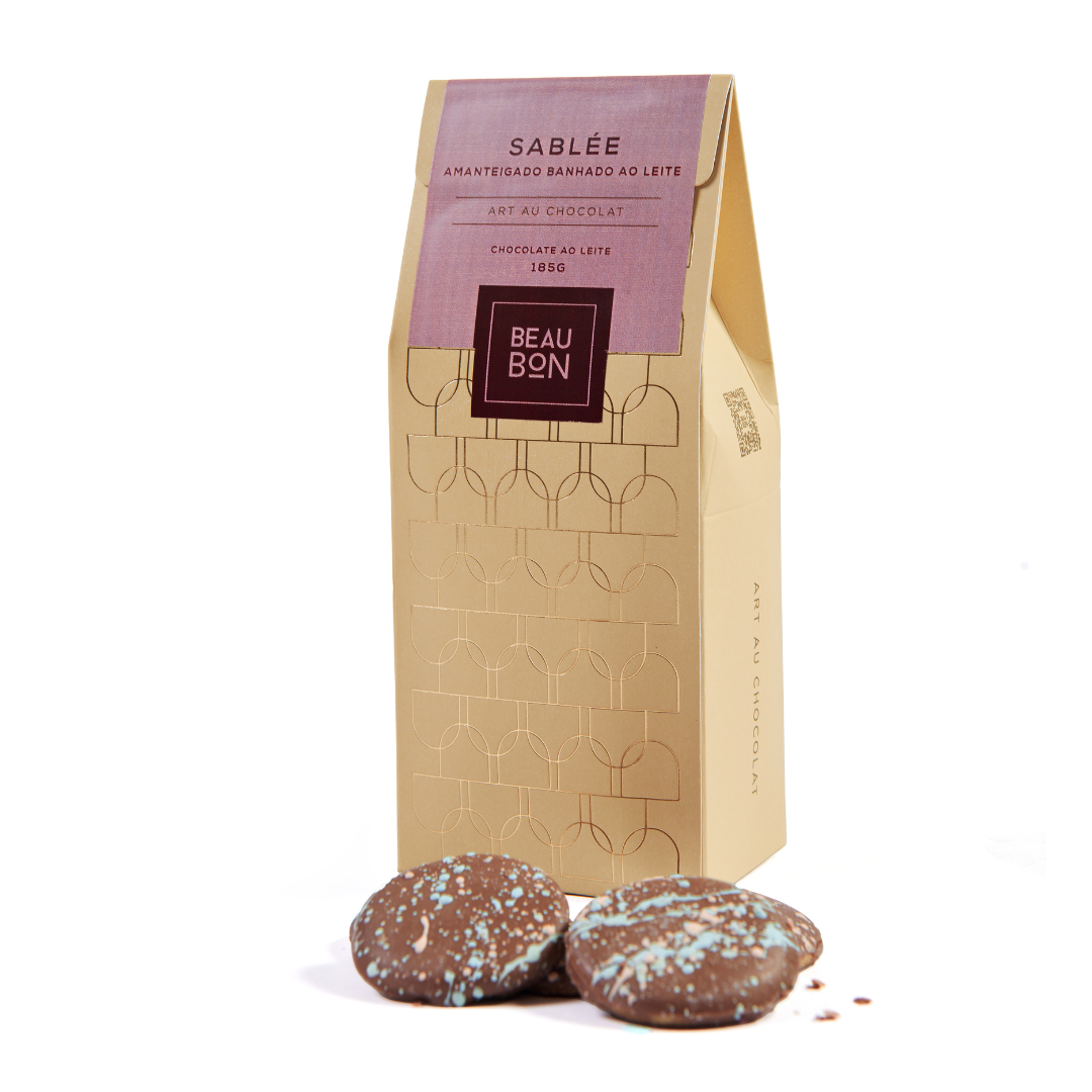 Biscoito Amanteigado Banhado em Chocolate ao Leite 185g