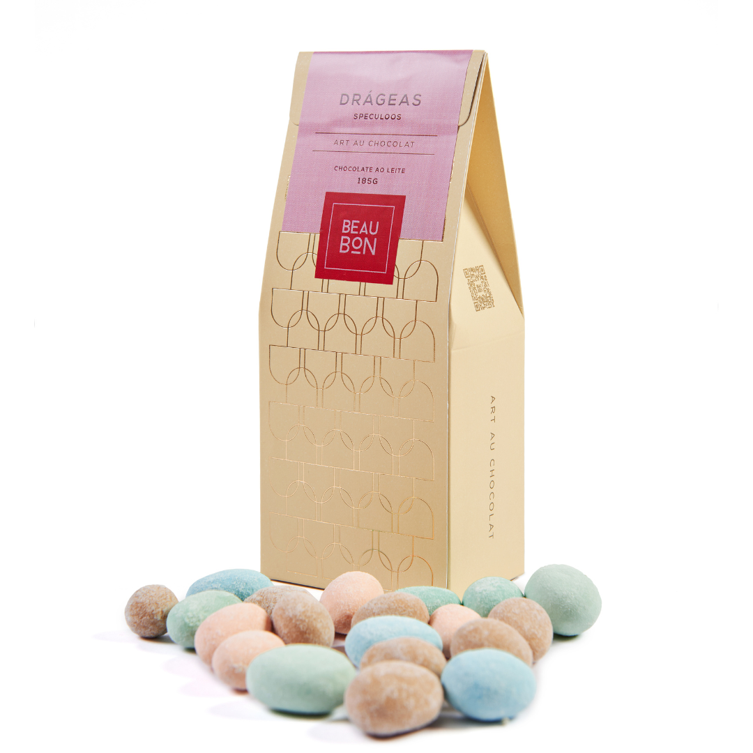 Drágeas de Amêndoas com Cholate Gold e Speculoos 185g
